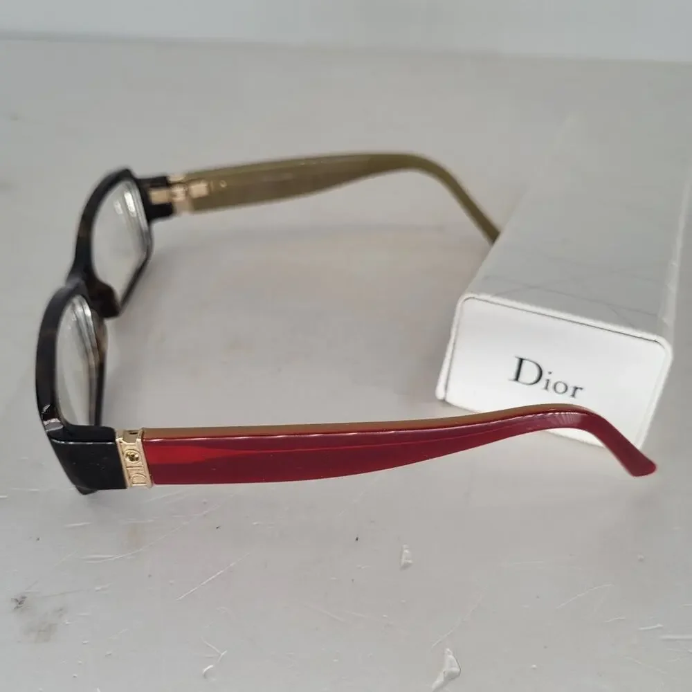 Christian Dior‎ Havana Red Eyeglasses Chic Designer Italy Frames